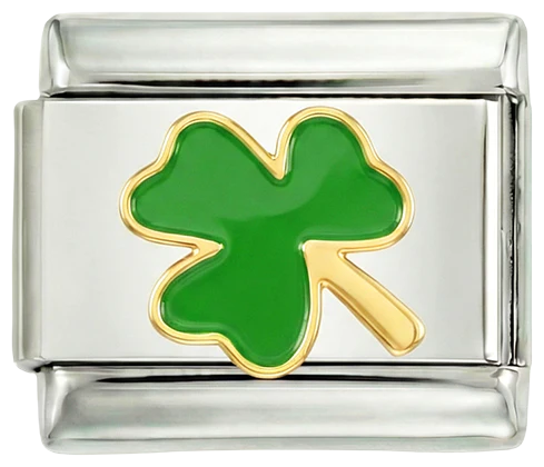 3 Leaf Clover on Silver
