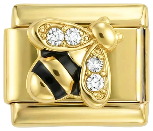 Bee with Stones on Gold