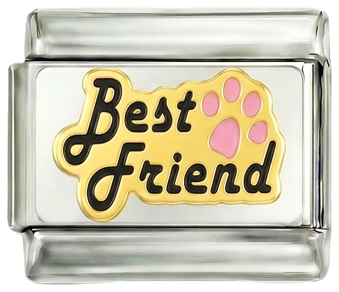 Best Friends, In Black with a Pink Paw