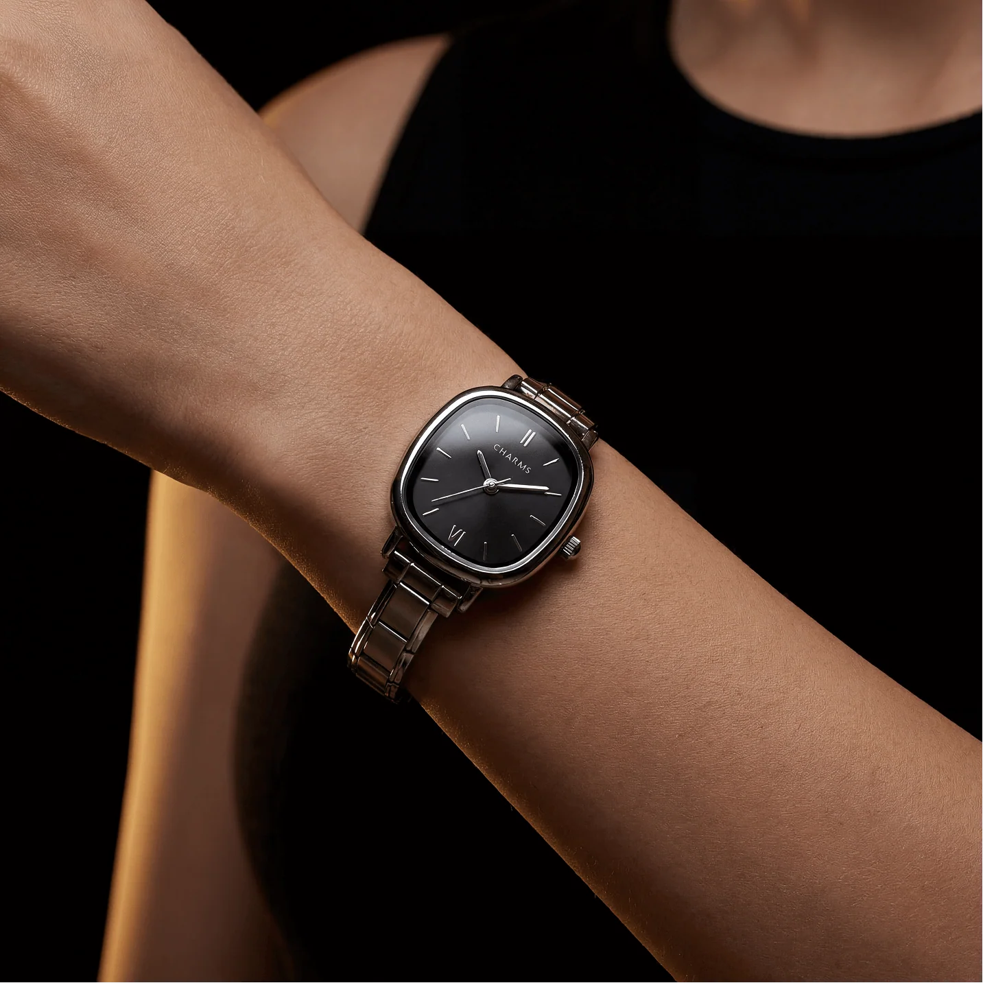 Capri Watch Silver – Black Dial Edition - Image 4
