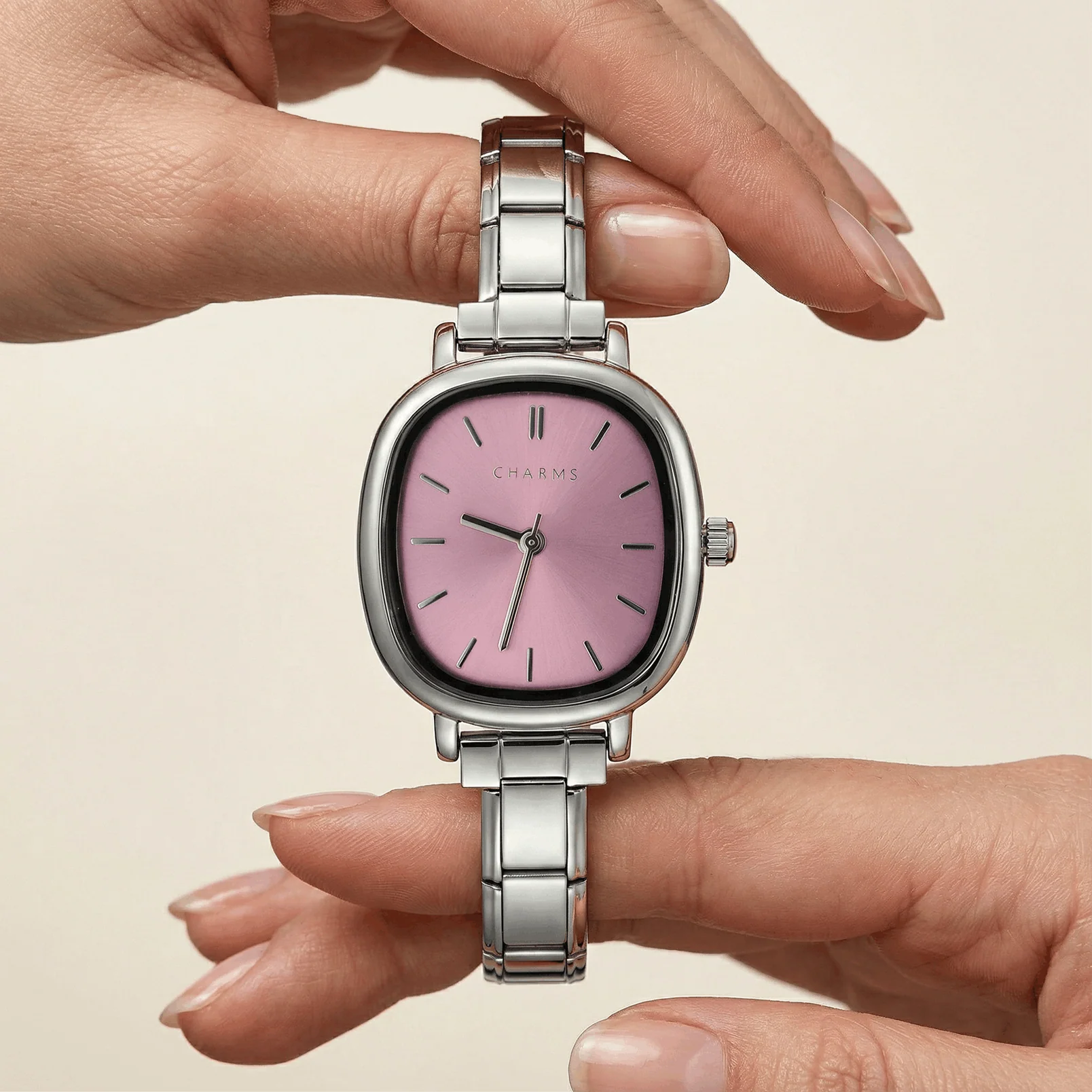Capri Watch Silver – Pink Dial Edition - Image 3