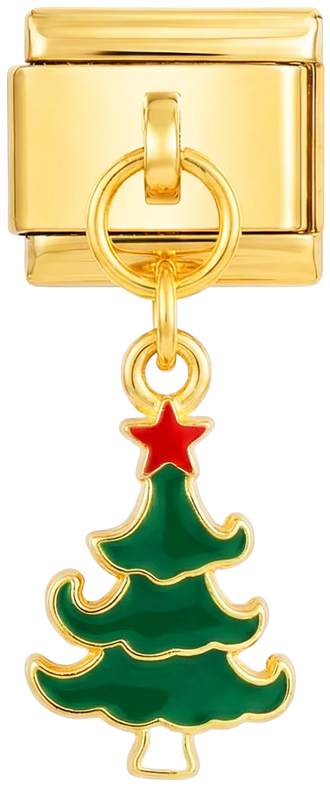 Christmas Tree, Green and Gold, and Its Red Star