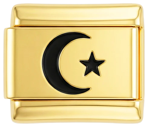 Crescent and Star, on Gold