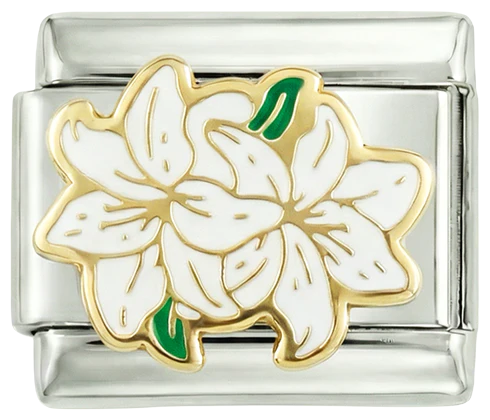 Double Lilly Flowers, on Silver
