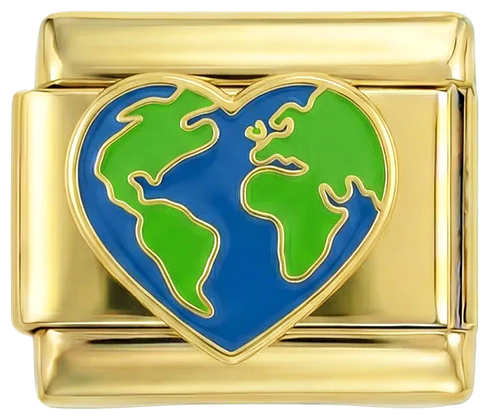 Earth in the Heart on Gold
