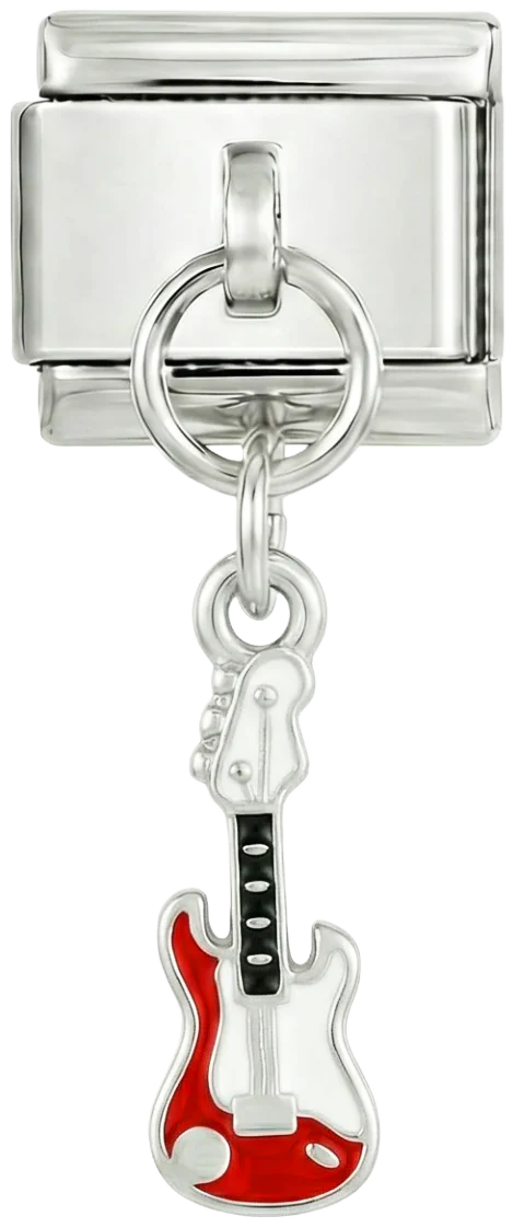 Electric Guitar, on Silver