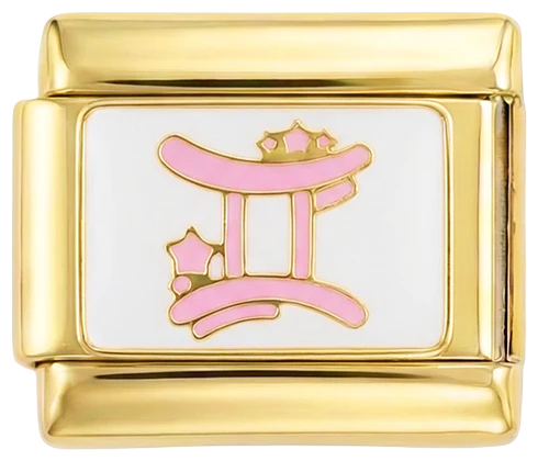 Gemini pink on Gold