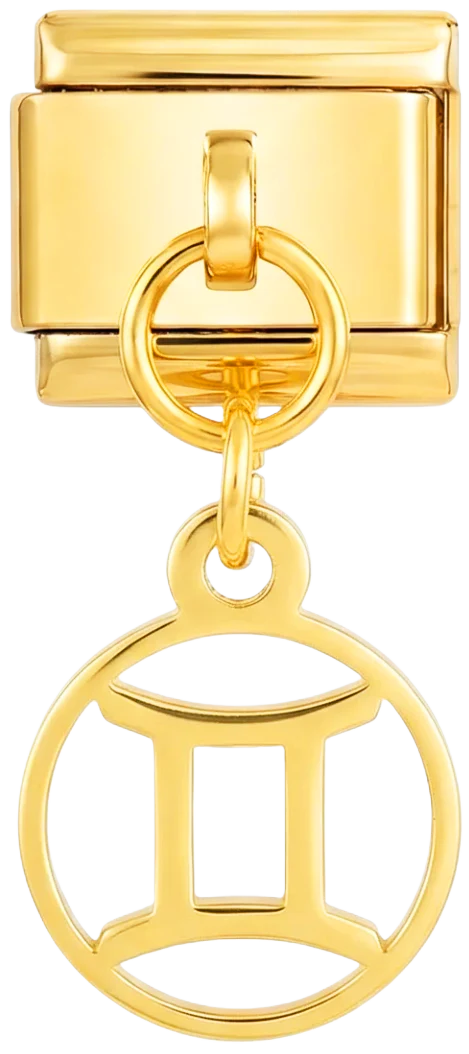 Gemini Sign Hanging on Gold