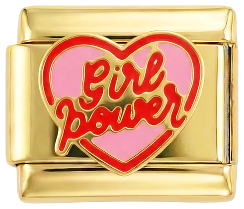 Girl Power with Heart on Gold