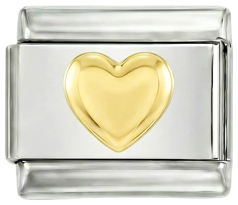 Gold Heart, on Silver