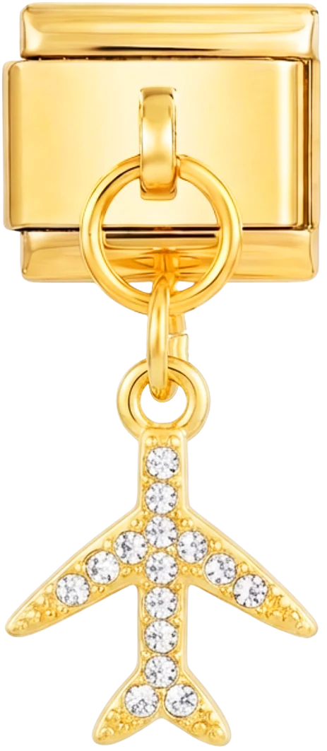 Gold Plane with Stones, on Gold