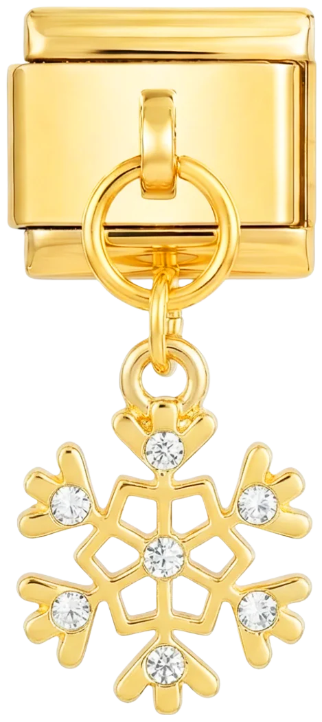 Gold Snowflake with Stones