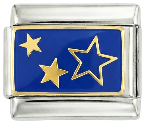 Gold Stars in the Sky, on Silver