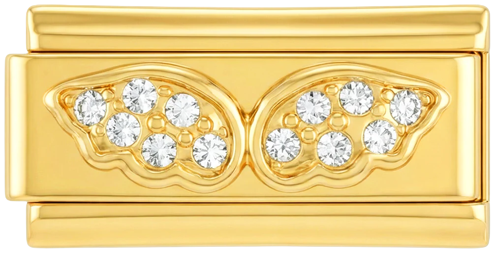 Gold Wings with Stones