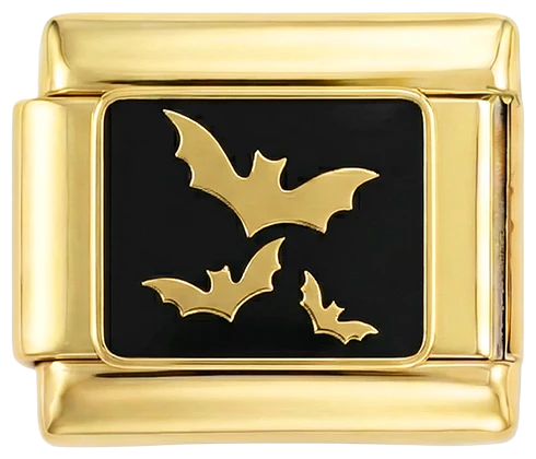 Golden Flying Bats on Gold