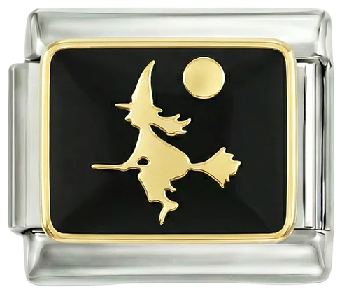 Golden Witch on her Broom