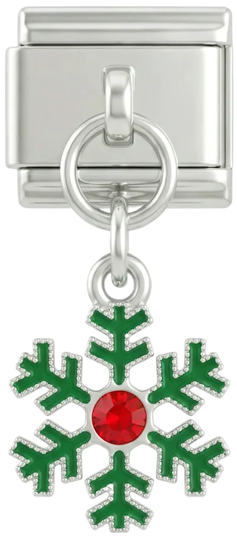 Green Snowflake and Its Red Stone
