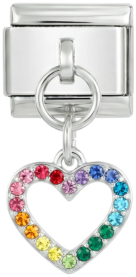 Heart with Multicolor Stones