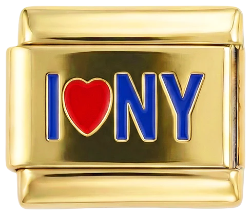 I Love NY, Plaque Or, on Gold