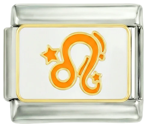 Leo Orange on silver