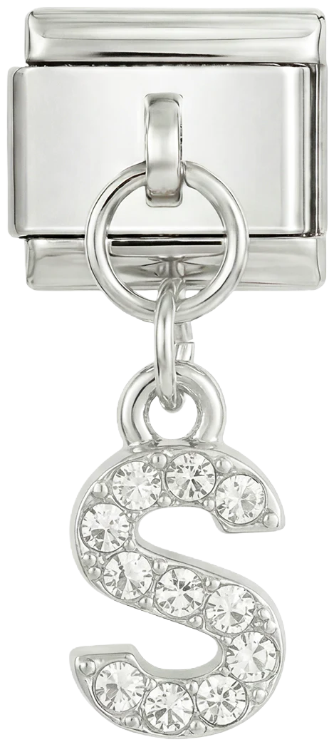 Letter S with sotnes, Hanging, on Silver - Image 3