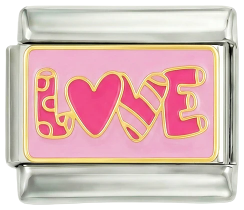 Love in Pink on Silver