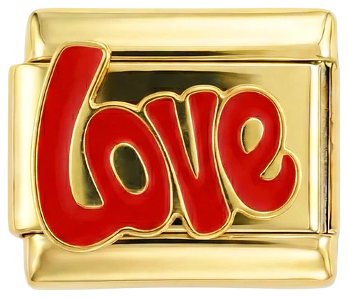 Love Written in Red on Gold