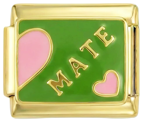 Mate with Small Heart on Gold