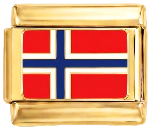 Norway Flag, on Gold