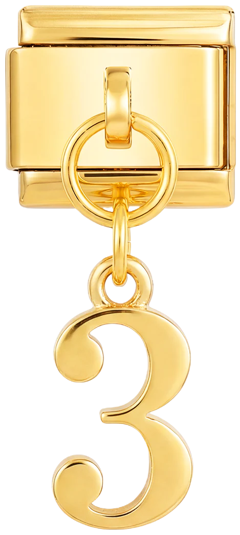 Number 3, Hanging, on Gold