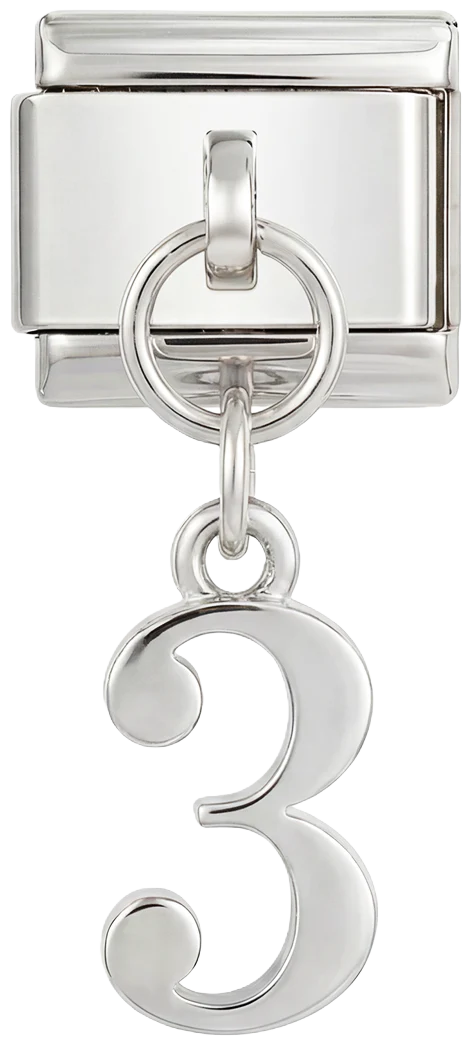Number 3, Hanging, on Silver