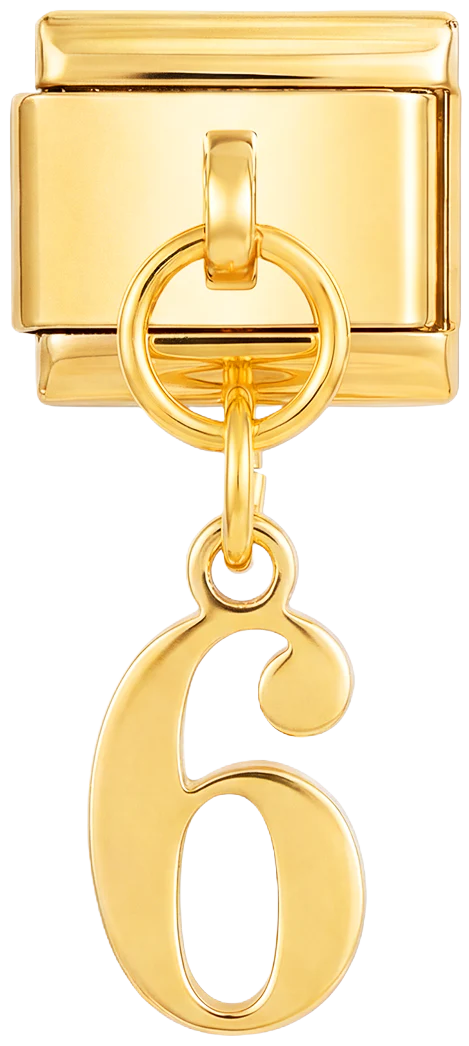Number 6, Hanging, on Gold