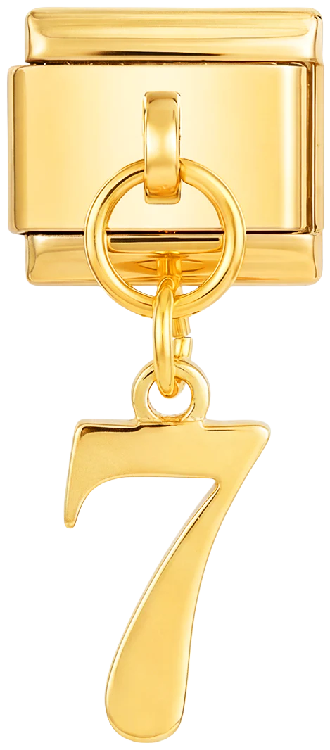 Number 7, Hanging, on Gold