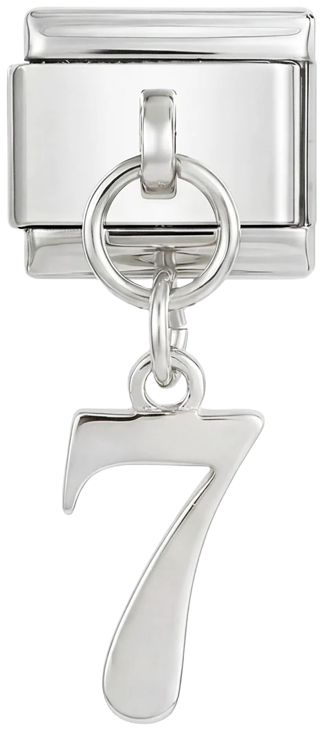 Number 7, Hanging, on Silver