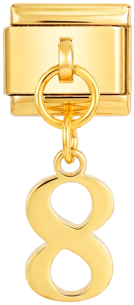 Number 8, Hanging, on Gold