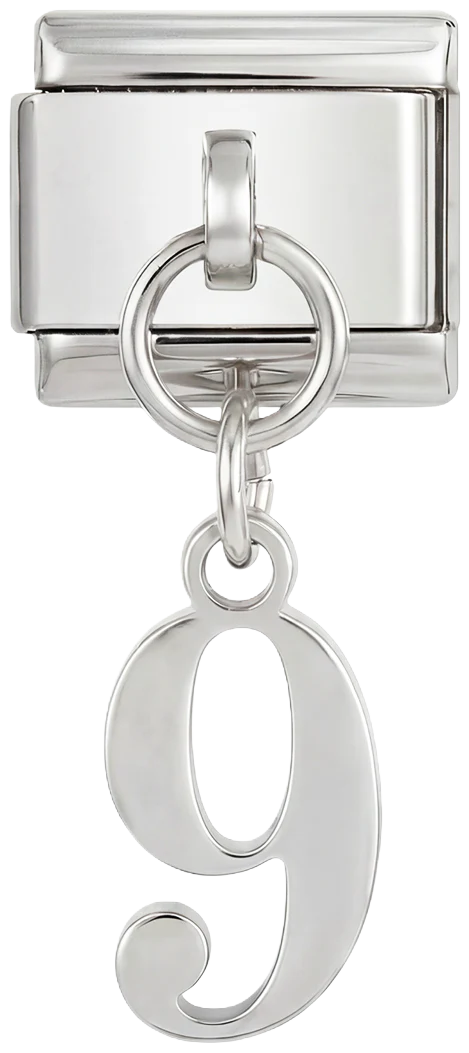 Number 9, Hanging, on Silver