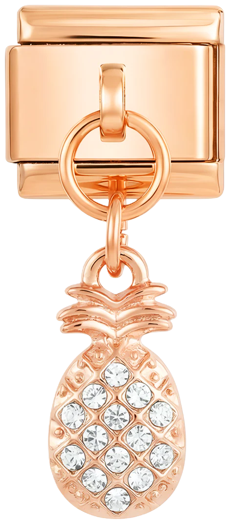 Pineapple with Stones on Rose Gold