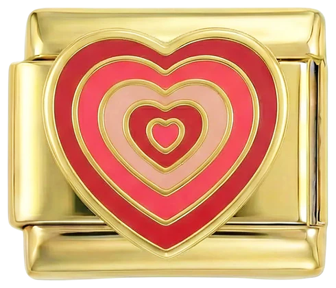 Pink Growing Heart on Gold