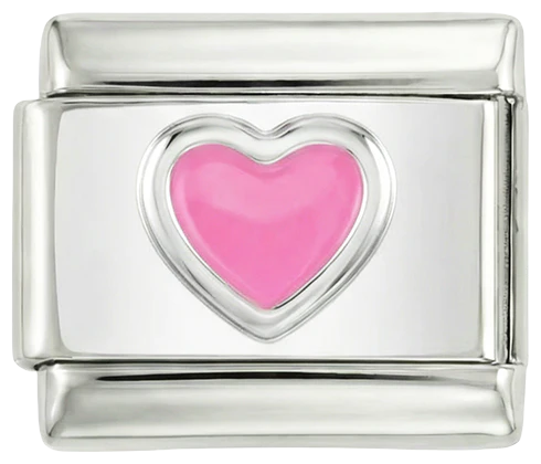 Pink Heart, on Silver