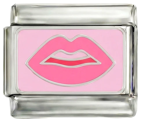 Pink Lips on Silver