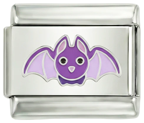 Purple Bat on Silver