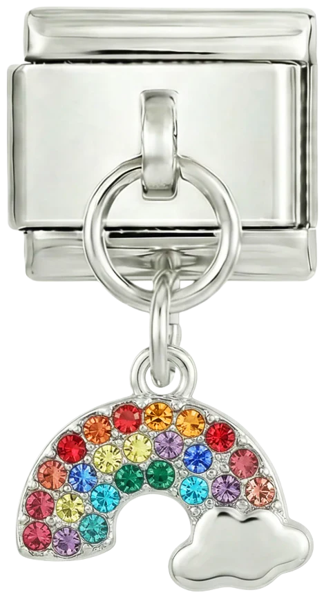 Rainbow with Cloud and Stones, on Silver