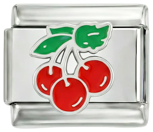 Red Cherries and Green Leaves