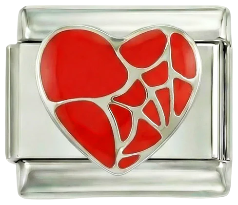 Red Heart with Spiderweb