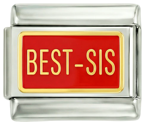 Red Plate, Best-Sis, on Silver