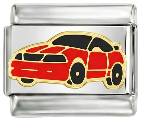 Red Sports Car, on Silver
