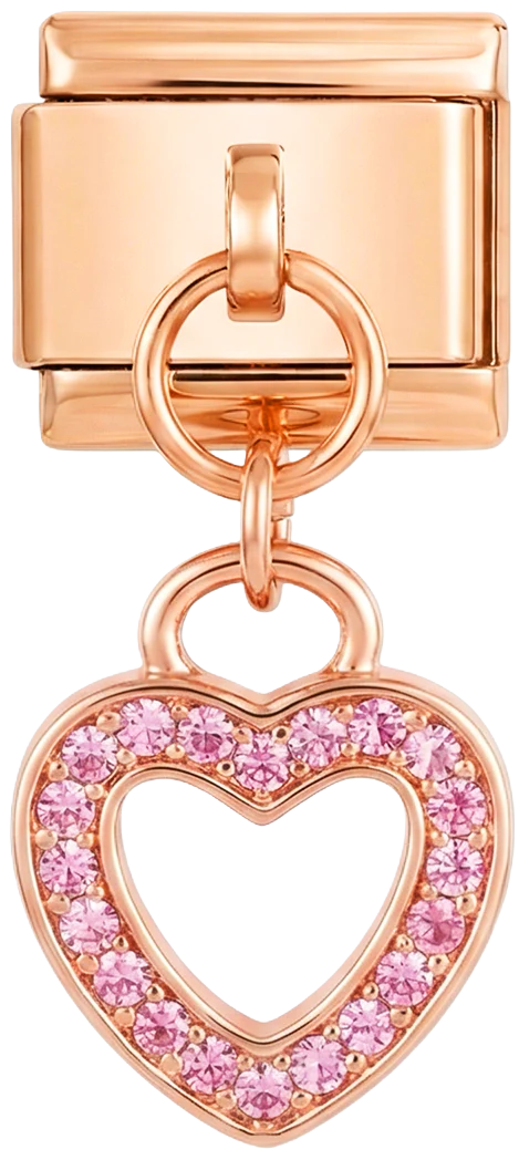 Rose Gold Heart with Stones