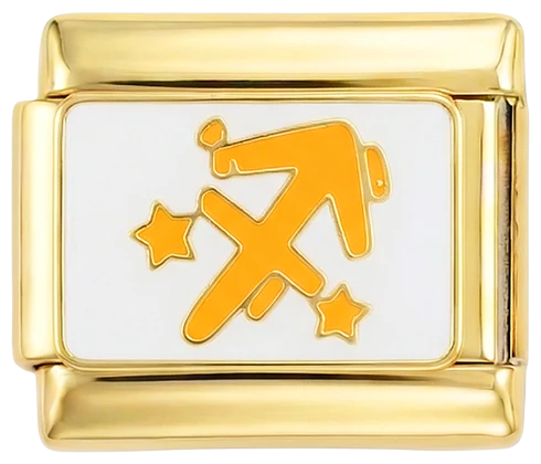 Sagittarius Orange on Gold