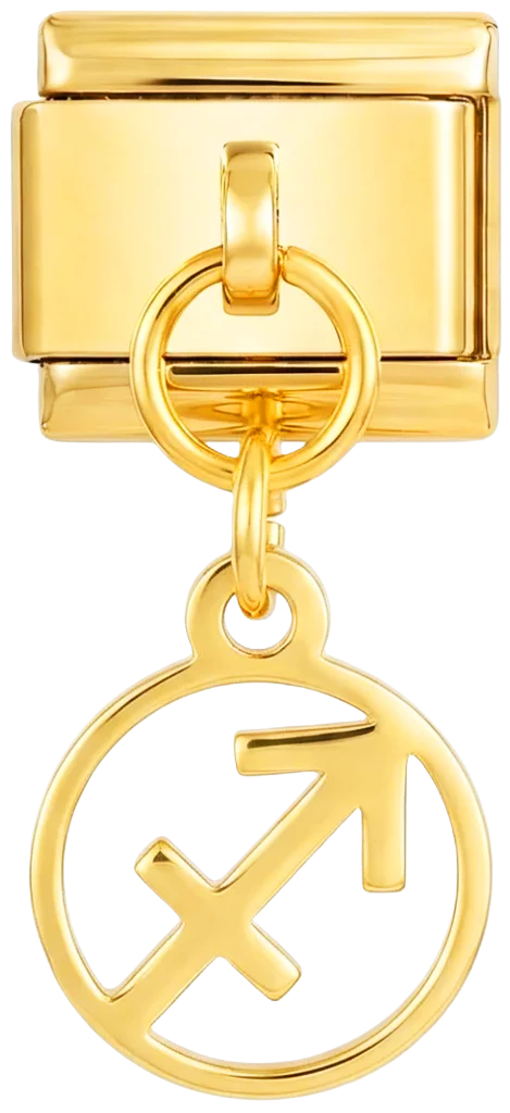 Sagittarius Sign Hanging on Gold