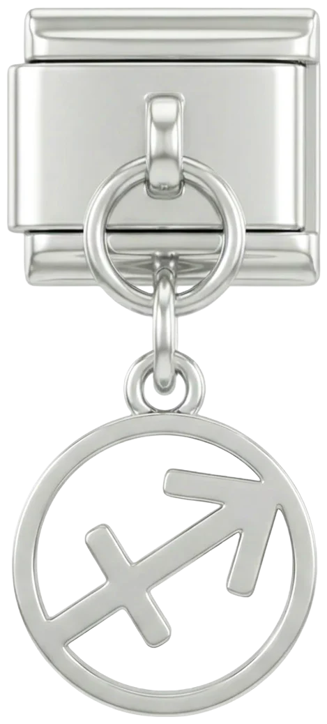 Sagittarius Sign, on Silver